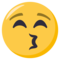 Kissing Face With Closed Eyes emoji on Emojione